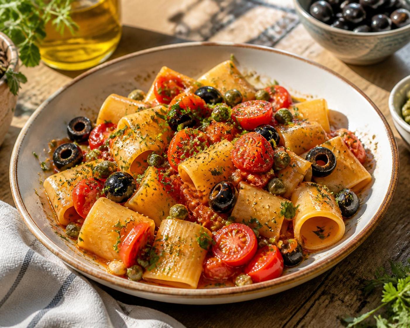 découvrez notre recette de paccheri, des pâtes italiennes typiques, sublimées par des saveurs méditerranéennes authentiques pour un repas gourmand et parfumé.
