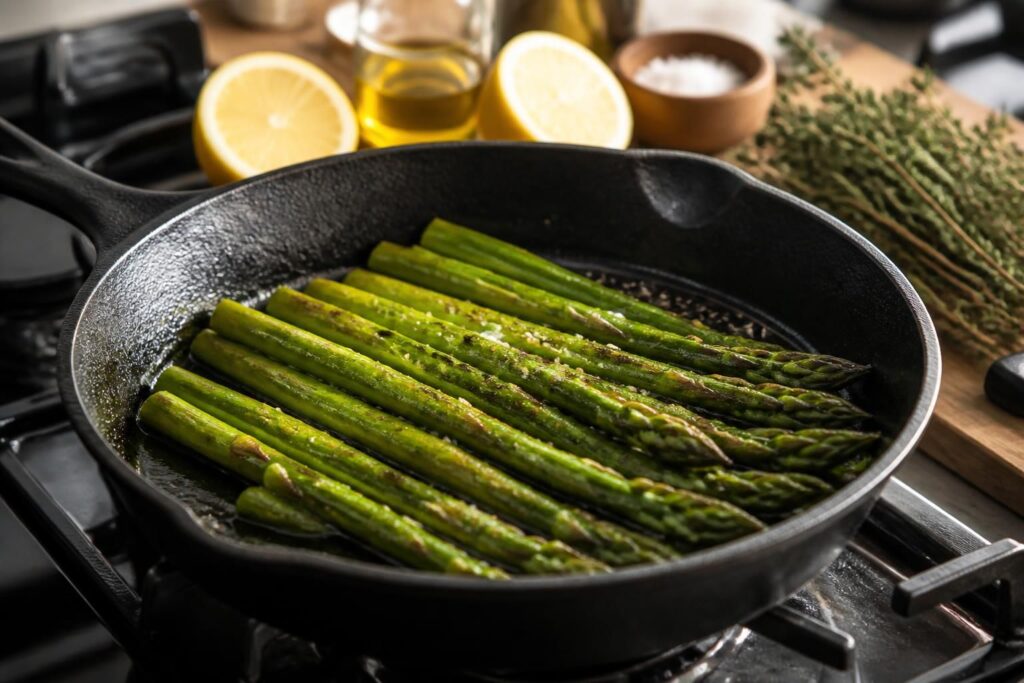découvrez la technique simple pour préparer des asperges à la poêle, afin d'obtenir des légumes croquants et savoureux à chaque fois.
