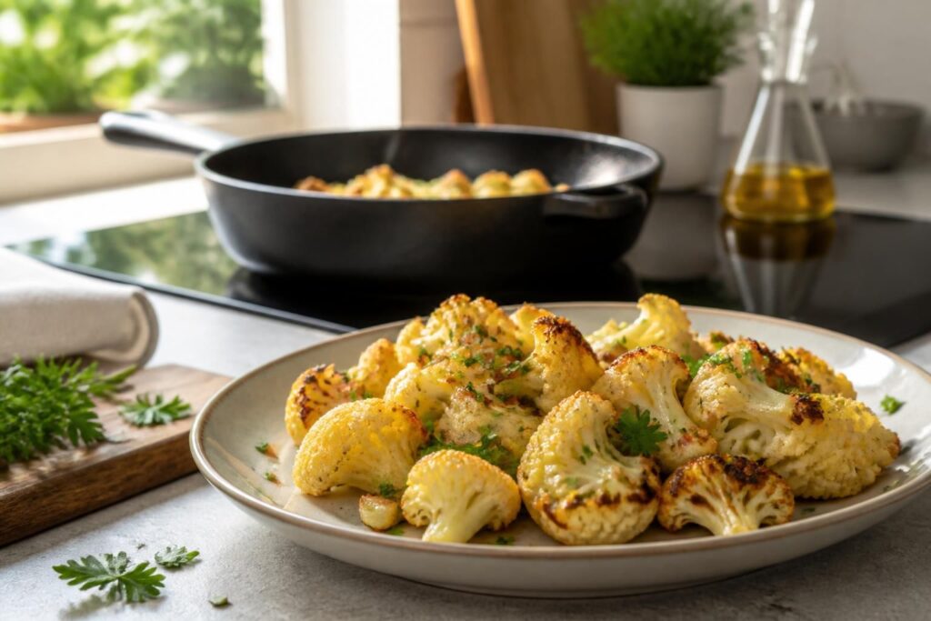 découvrez une recette simple et rapide de chou-fleur à la poêle, idéale pour un plat sain et savoureux à partager en famille ou entre amis.