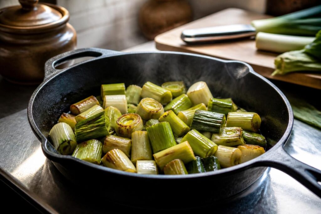découvrez comment cuisiner les poireaux à la poêle pour révéler toute la saveur de ce légume d'hiver avec une méthode simple et rapide.