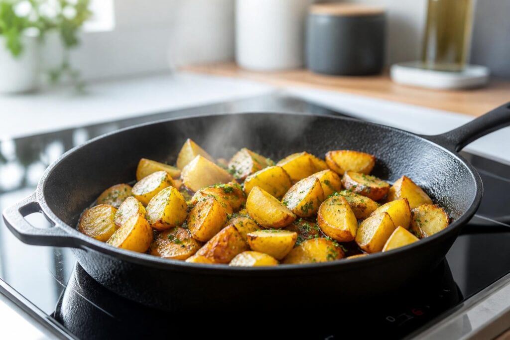 découvrez l’astuce simple pour réussir des pommes de terre sautées à la poêle, croustillantes à l’extérieur et fondantes à l’intérieur, parfaites pour toutes vos envies gourmandes.