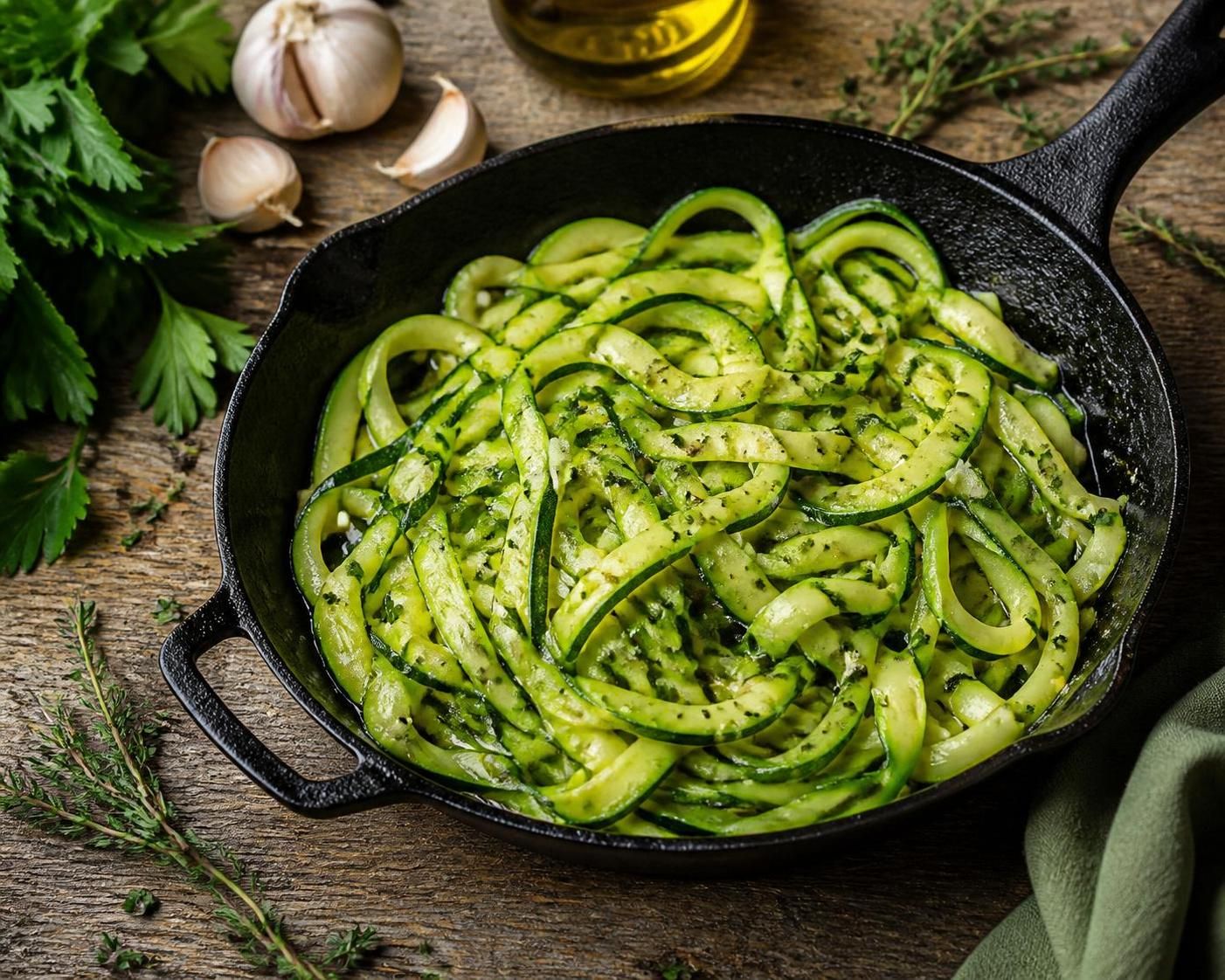 découvrez notre recette rapide et légère de tagliatelles de courgettes à la poêle, idéale pour un repas sain et savoureux en quelques minutes.