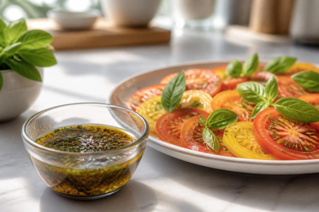 découvrez nos astuces pour préparer une vinaigrette parfaite qui sublimera votre salade de tomates avec un goût frais et équilibré.