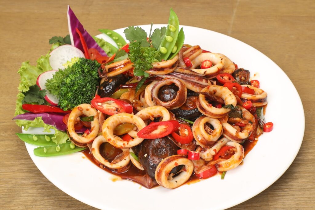 Stir-fry Squid with Chili Garlic Paste