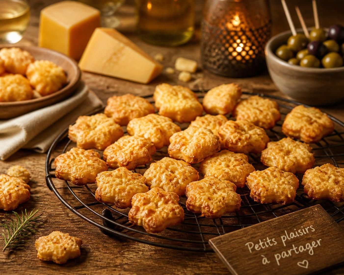 découvrez une recette simple et rapide de biscuits salés au fromage, idéale pour un apéritif gourmand et convivial. parfait pour régaler vos invités en toute simplicité !