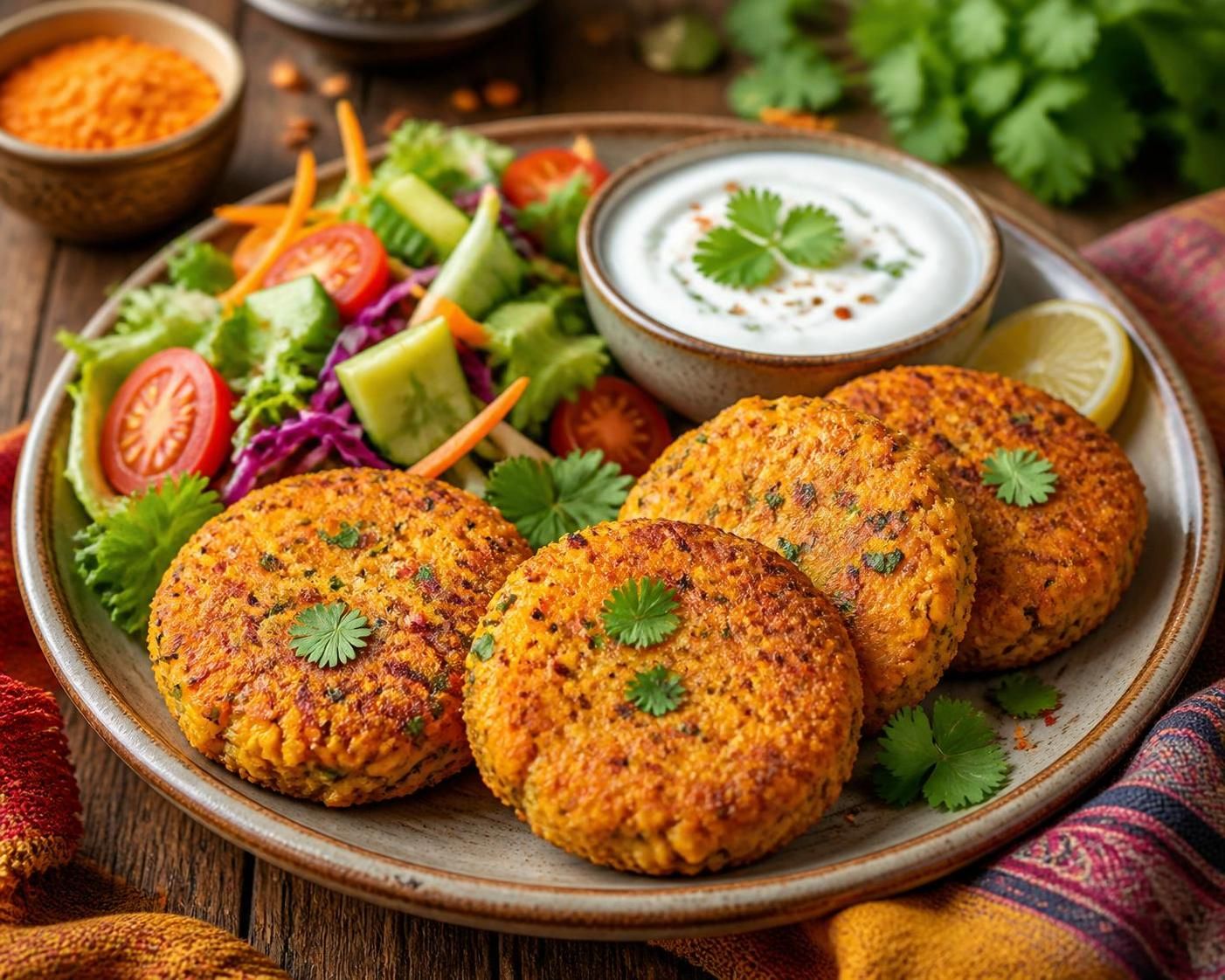 découvrez notre recette healthy de galettes de lentilles corail à l'indienne, pleine de saveurs exotiques et facile à préparer pour un repas savoureux et équilibré.