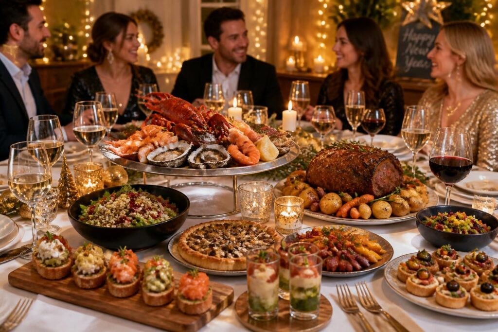 découvrez des idées de repas festifs pour le 31 décembre entre amis, avec des recettes savoureuses qui plairont à tous les goûts et rendront votre soirée inoubliable.