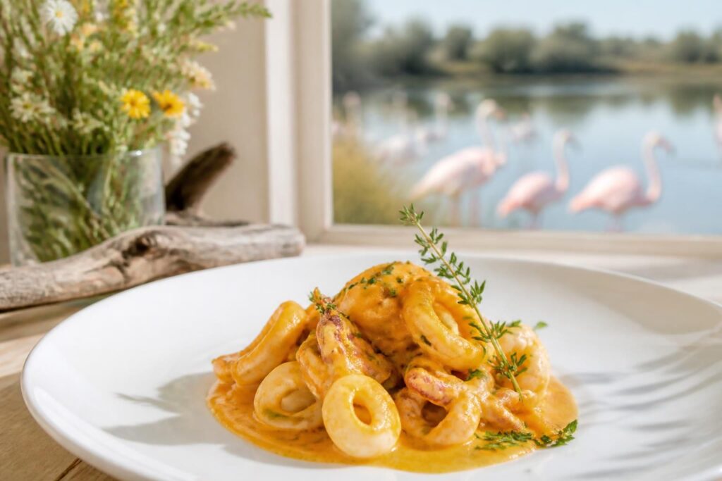 découvrez la rouille de seiche camarguaise, une recette traditionnelle revisitée avec légèreté pour un plat savoureux et authentique.
