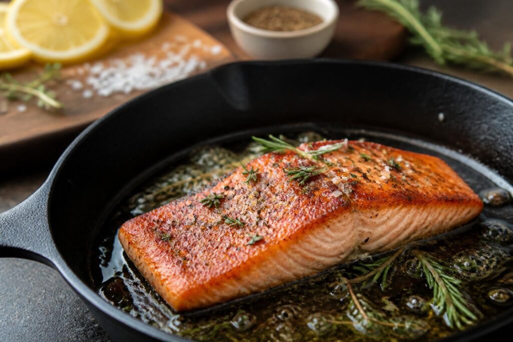 découvrez nos astuces pour réussir la cuisson du saumon à la poêle, et obtenir un plat savoureux, tendre et parfaitement doré à chaque fois.