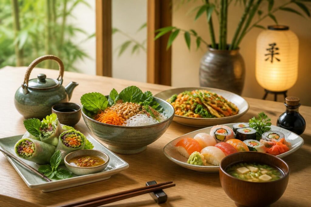 découvrez comment créer un menu équilibré et frais aux saveurs d'asie, alliant tradition et légèreté pour un repas sain et gourmand.