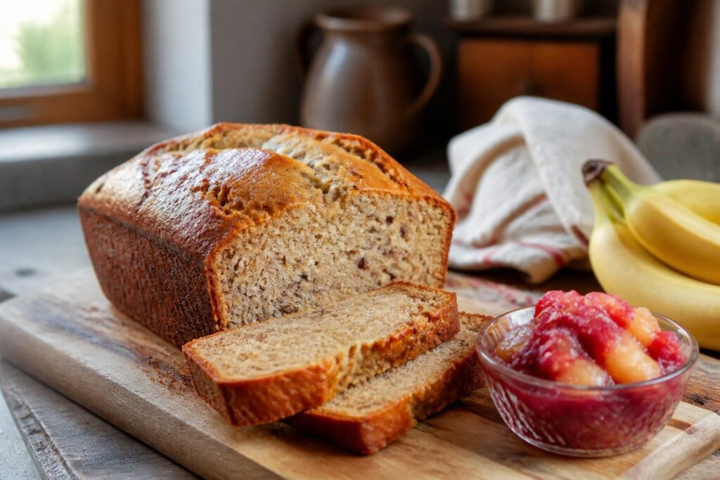 découvrez notre recette de banana bread compote, une version revisitée du classique avec une délicieuse touche fruitée pour un goût unique et gourmand.