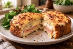 découvrez une recette facile de croque-monsieur à la béchamel : pain doré, jambon, fromage fondant et sauce crémeuse pour un classique gourmand.