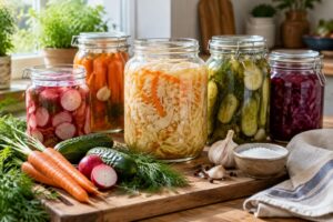 découvrez comment fermenter vos légumes à la maison pour profiter de probiotiques naturels et savourer des aliments riches en saveurs.