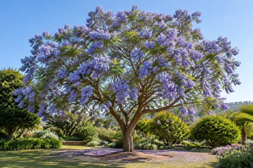 découvrez comment cultiver et entretenir le jacaranda mimosifolia : exposition, arrosage, taille et conseils pour profiter de sa floraison spectaculaire.