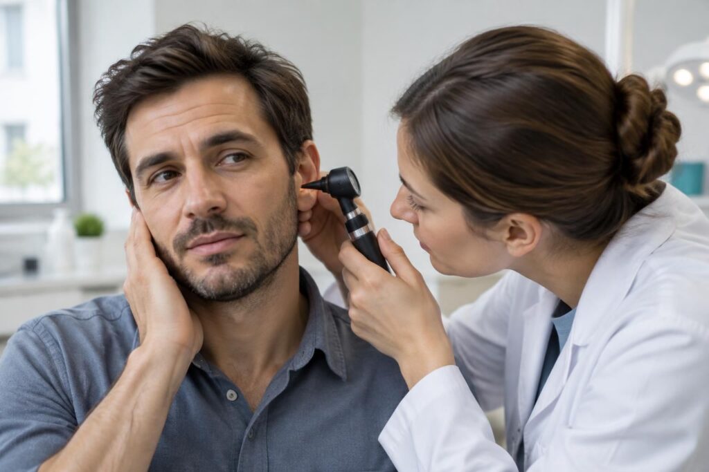 oreille bouchée, baisse d’audition ou gêne ? découvrez les symptômes d’un bouchon de cérumen, comment le reconnaître et le soulager en toute sécurité.