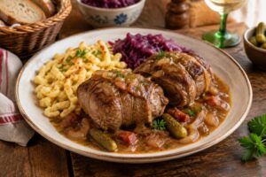 découvrez une recette facile et traditionnelle de paupiettes de bœuf à l’alsacienne, mijotées avec une sauce savoureuse pour un repas convivial.