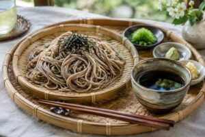 découvrez la soba froide, une recette japonaise traditionnelle et rafraîchissante à base de nouilles de sarrasin, idéale pour les journées chaudes.